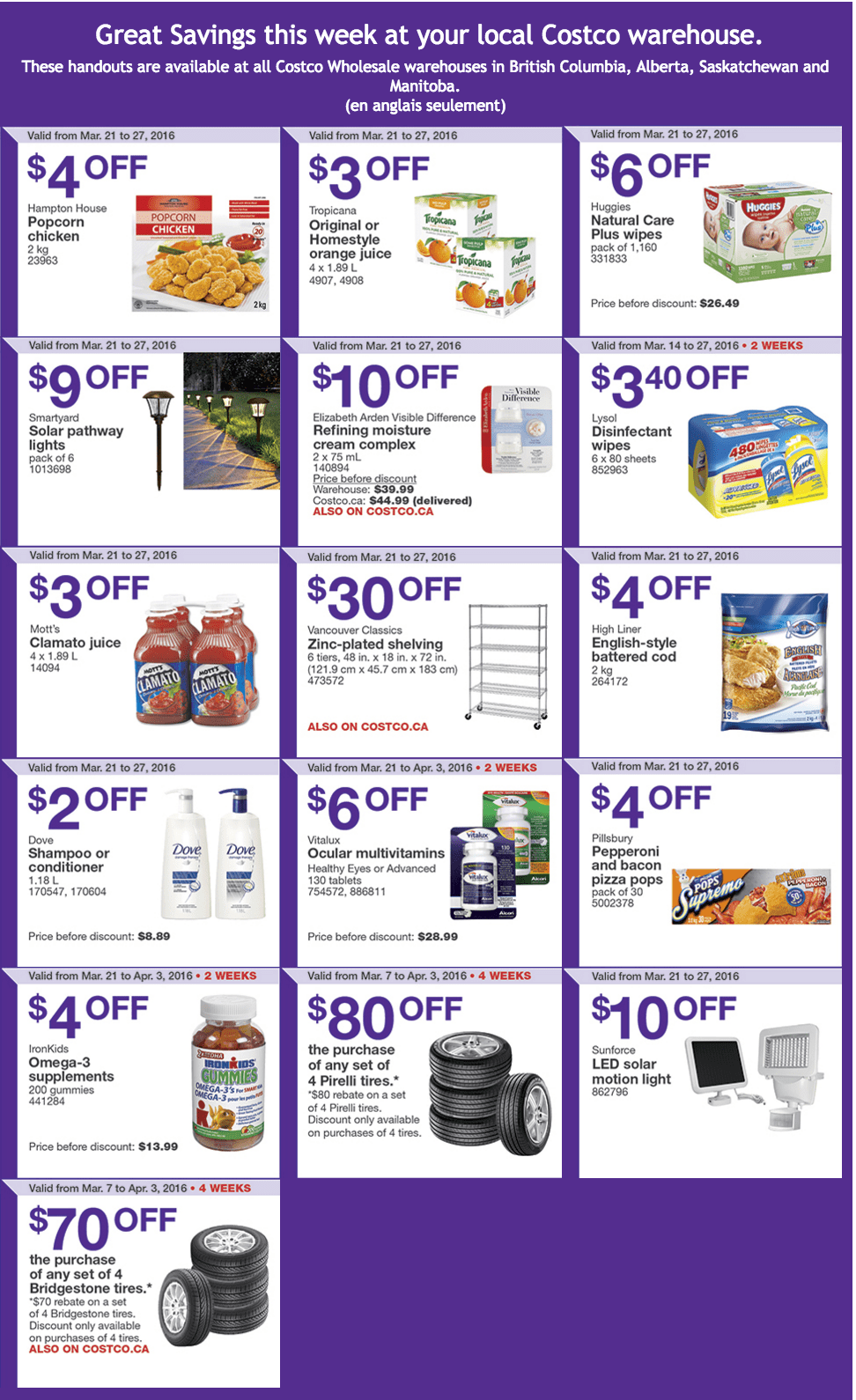 Costco Canada Weekly Instant Handouts Coupons/Flyers For Western