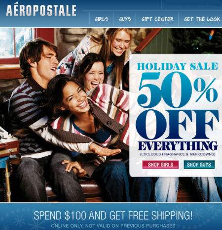 Aeropostale Canada 50% off