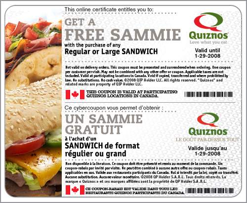 print this Quiznos Coupon