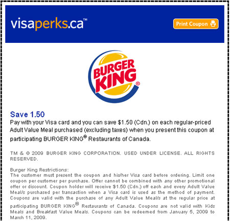 burger king king. Burger King Canada Coupons