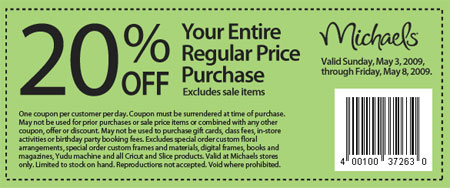 Michaels Canada Arts  Crafts Store Coupons: 20% off