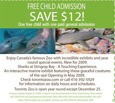Toronto Zoo Coupons: Free Child Admission | Canadian Freebies, Coupons, Deals, Bargains, Flyers ...