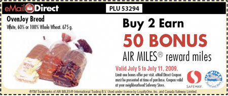 SAFEWAY Canada Coupons: Buy 2 Bread, Earn 50 Free Air Miles + More ...