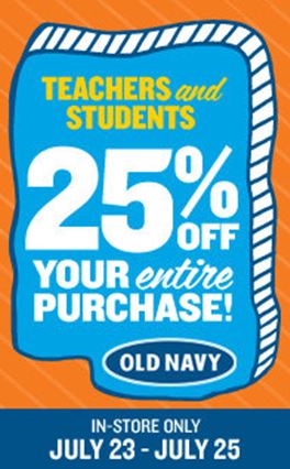 discounts including gap inc employee discount must show either student ...