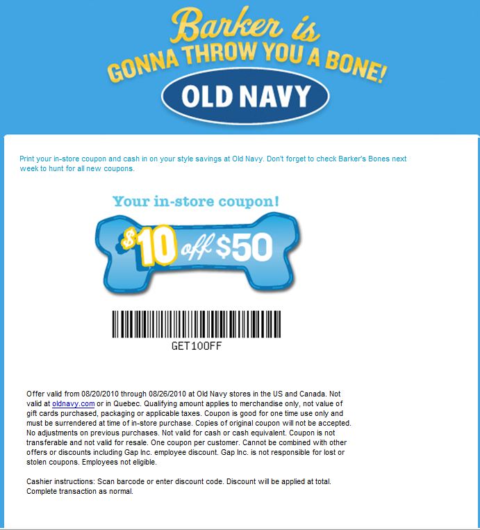 old navy weekly coupons locations