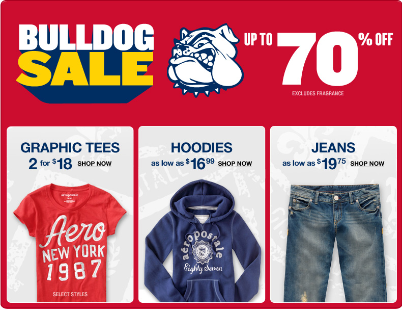 Aeropostale Bulldog Sale