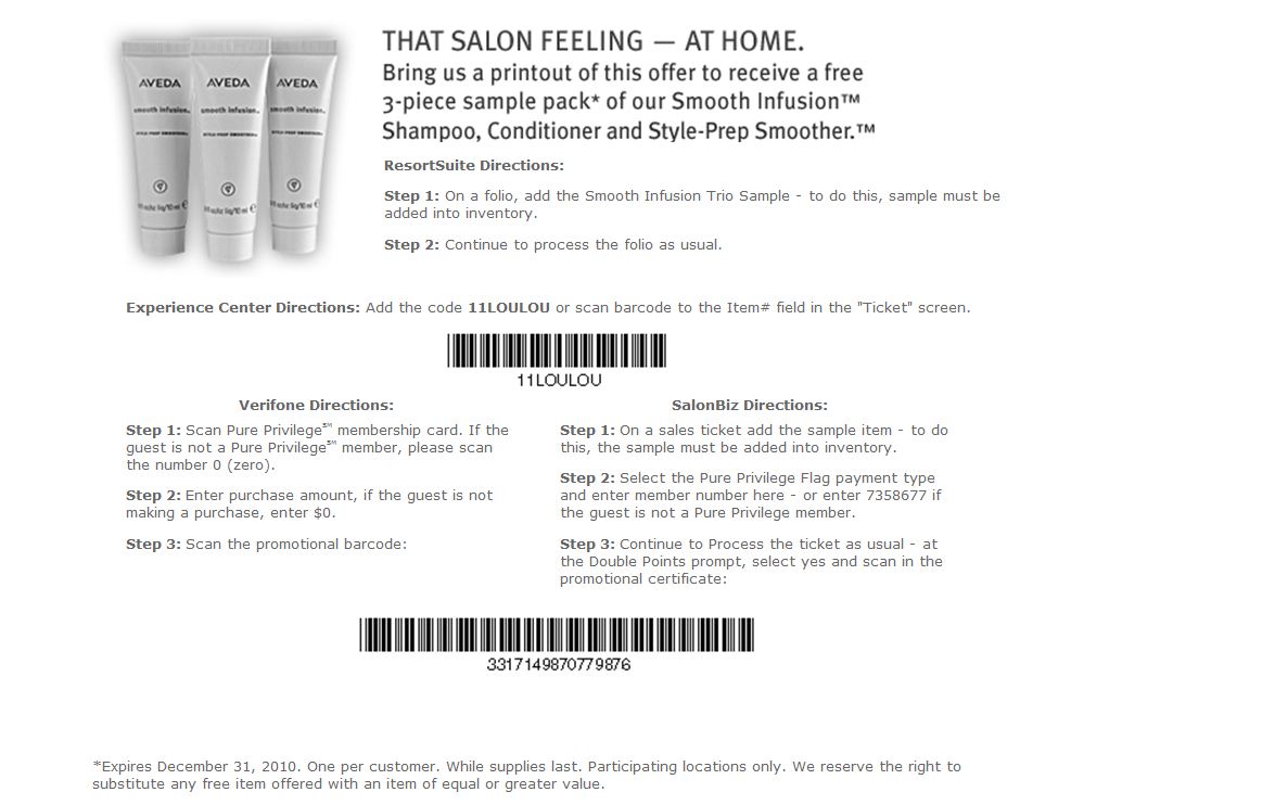 Canadian Freebies 3 Free Samples Of Aveda With Printable Coupon At