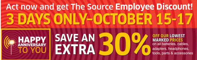 The Source Canada Family And Friends Sale Employee Discounts 3 Days The Source Canada Family And Friends Sale Employee Discounts 3 Days