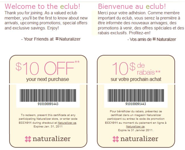 Naturalizer Printable Coupon October 2011