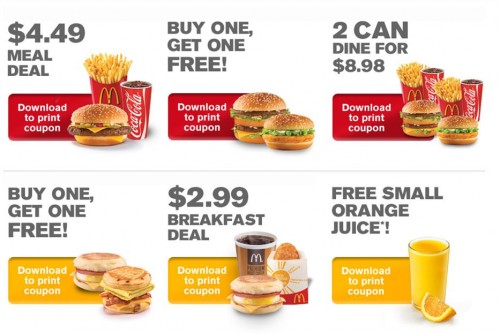 McDonalds Canada Printable Coupons For Manitoba, Saskatchewan and B.C 