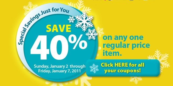 Michaels is offering some new coupons valid from January 2nd to January 7th 