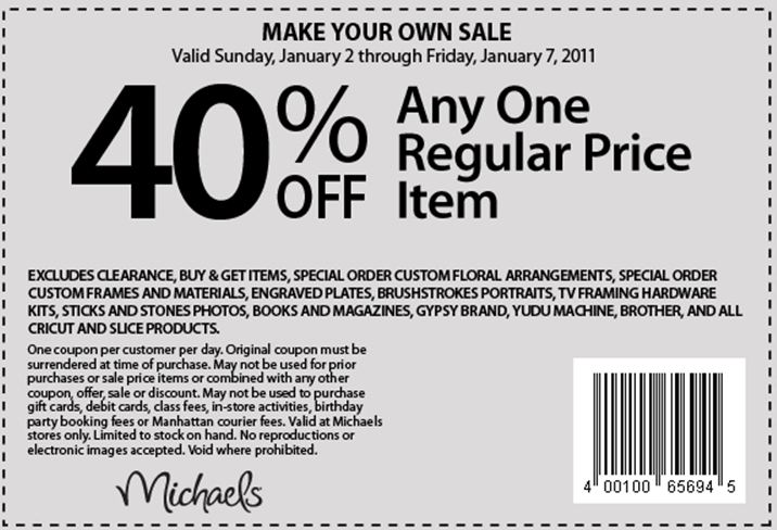 michaels printable coupons april 2011. Michaels Canada New Printable
