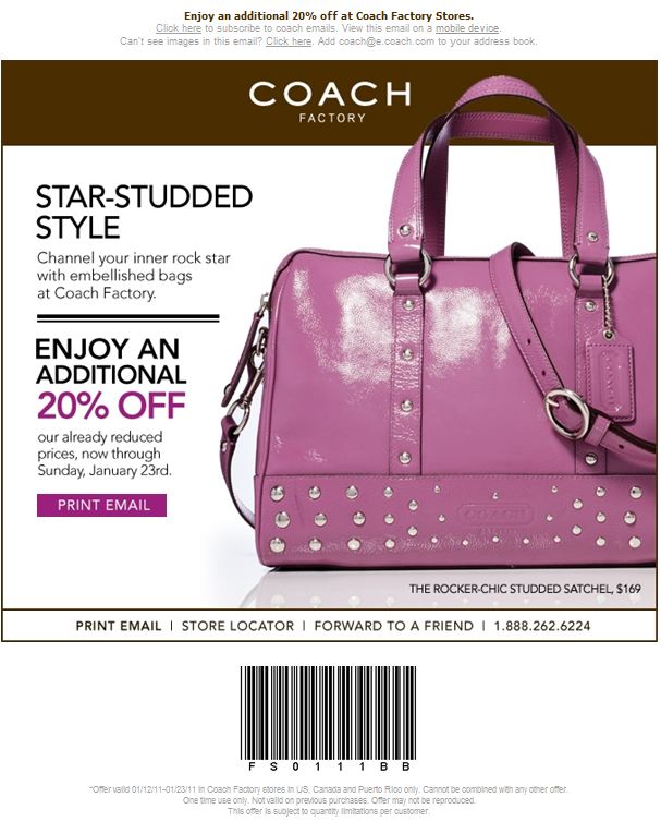 coach outlet vip coupon