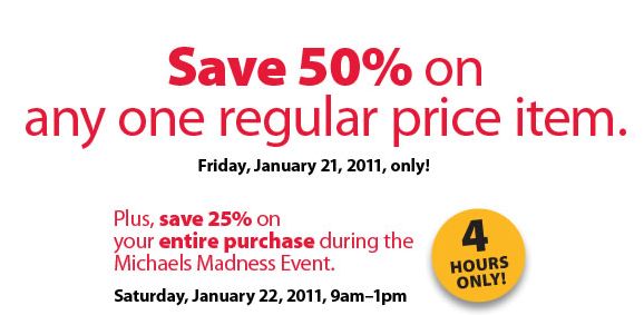 michaels coupon january 2011. Michaels Canada Printable