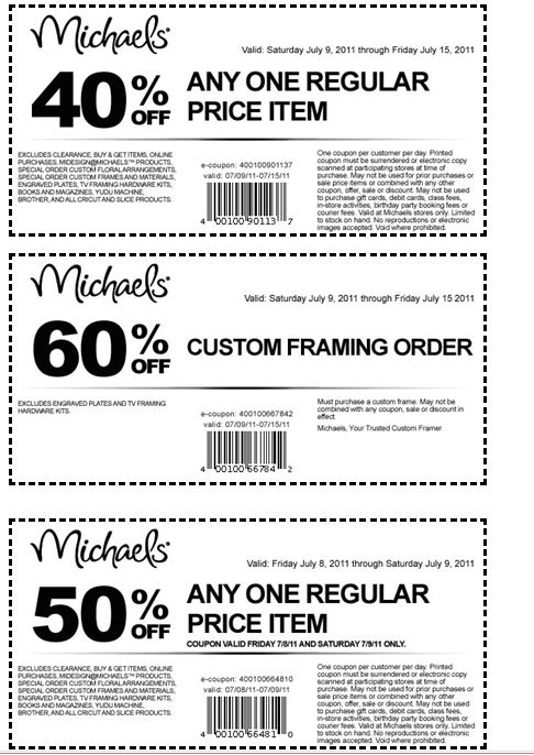 Printable Coupons To Michaels