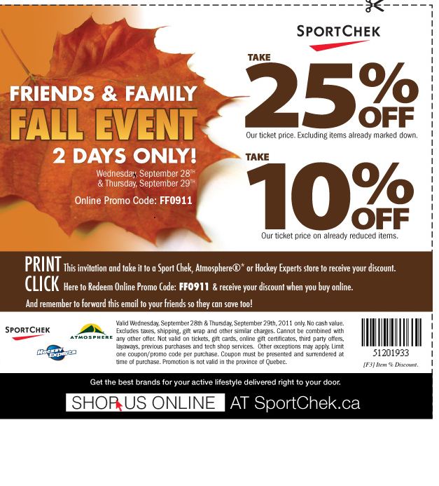 sport chek coupon code