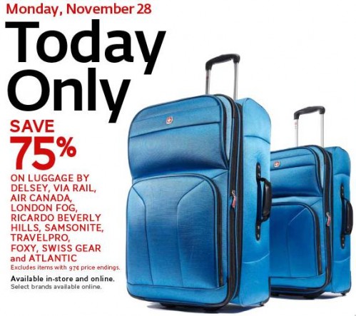 The Bay Canada Cyber Monday Sale: 75% off luggage | Canadian Freebies, Coupons, Deals, Bargains ...