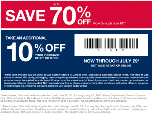 Gap coupons printable in store 2018