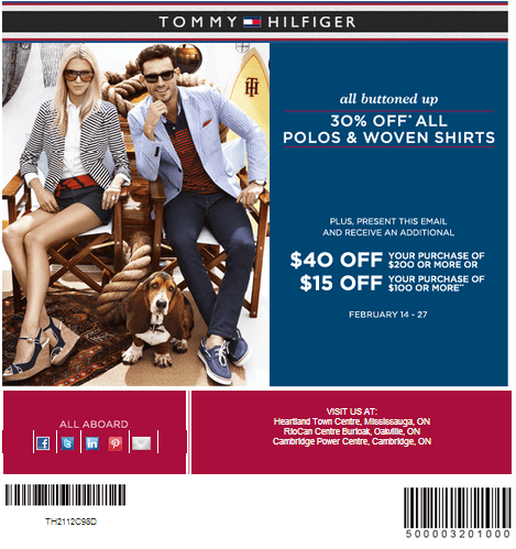 coupons tommy hilfiger outlet usa