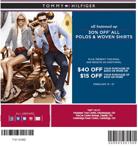 tommy hilfiger online coupon