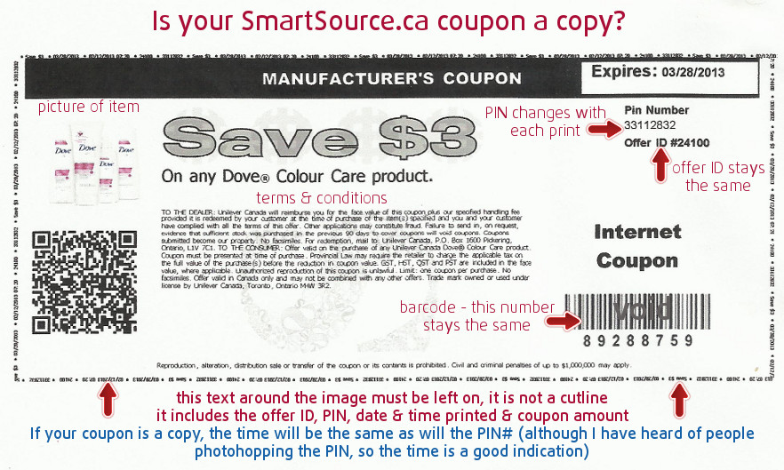 How To Tell If Your Printed Coupon Is A Copy Canadian Freebies Coupons Deals Bargains Flyers Contests Canada