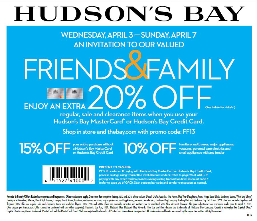 The Bay Canada Friends & Family Coupons Enjoy An Extra 20 Off Hot Canada Deals Hot Canada Deals