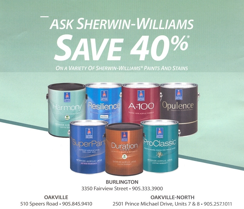 Sherwin Williams Save 40 Off on a Variety of Paints and Stains