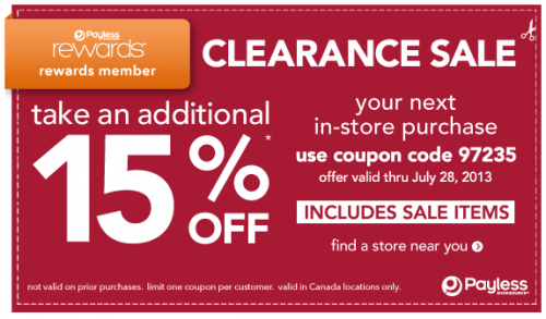 Payless Shoe Source are offering a coupon code for 15% off you next in ...