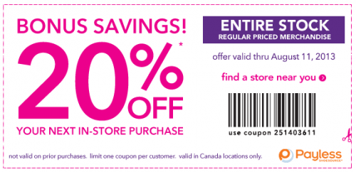 payless shoes coupon printable