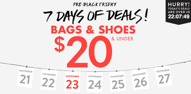 Forever 21 Canada Pre-Black Friday 2013, Todayâ€™s Deal: Bags  Shoes ...