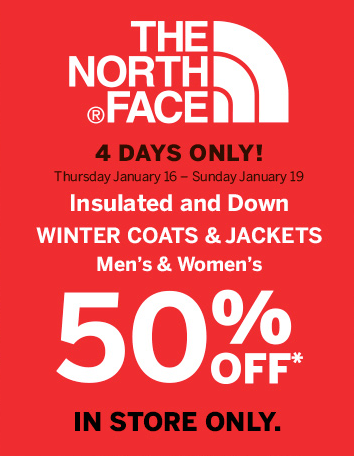 North on sale face coupons