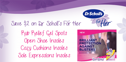 Dr Scholl’s For Her Printable Canadian Coupons Save on Gel Spots and