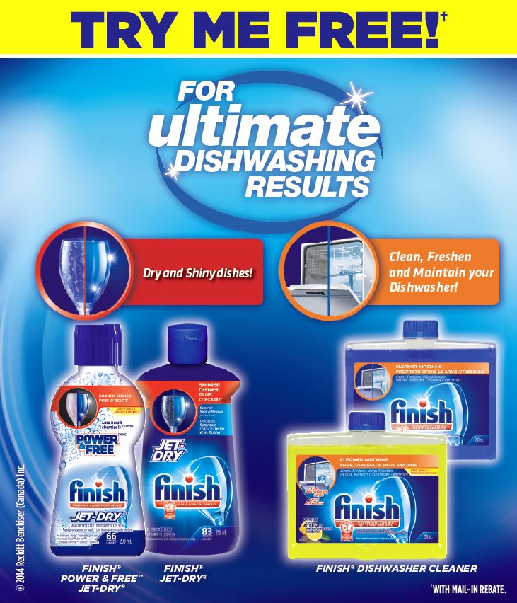  HOT Finish Canada Mail In Rebate FREE Finish Jet Dry And Dishwasher 