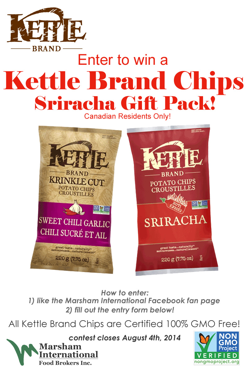 Kettle Brand Canada Contest Win a FREE Kettle Brand Chips Sriracha