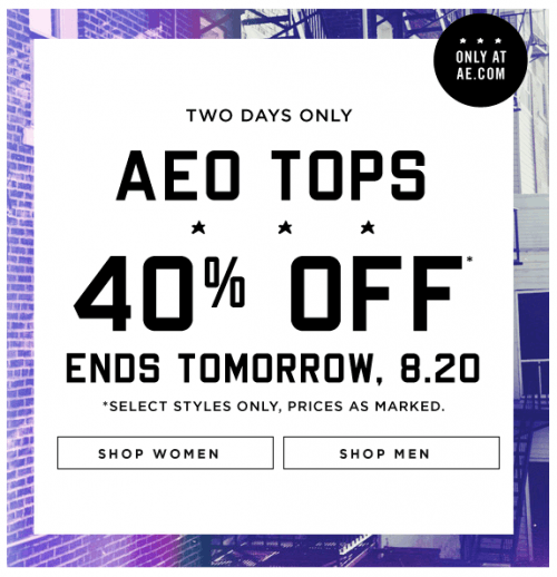 For Two Days Only, shop at American Eagle Outfitters Canada Online and ...