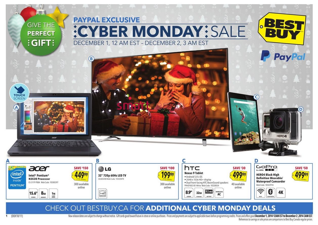 Best Buy Cyber Monday Canada 2014 Online Exclusives Flyer, Sales and Deals | Canadian Freebies ...