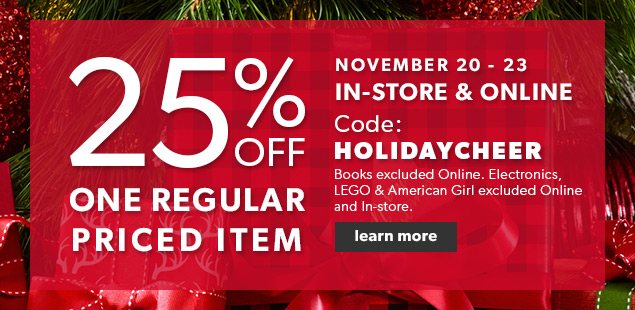 Chapter’s Indigo Canada Pre Black Friday 2014 Coupon: Save 25% Off One