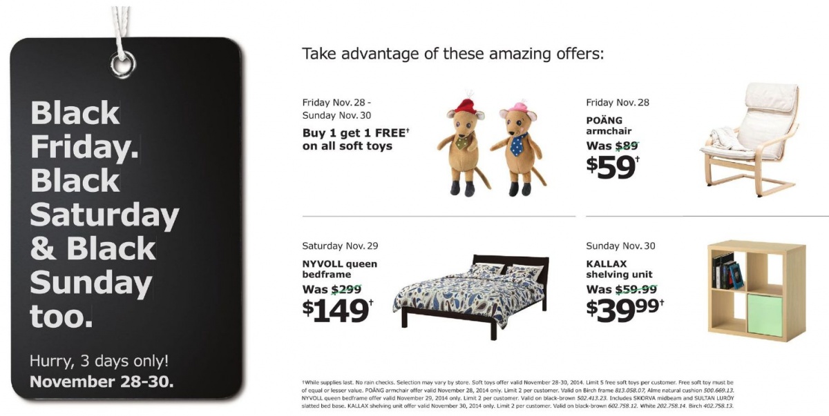 IKEA Black Friday Canada 2014 Offer: Buy One Get One Free ...