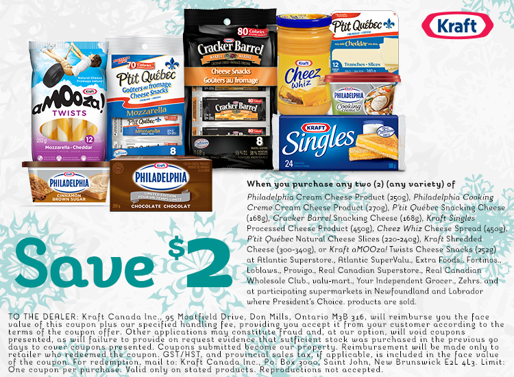 Canadian Coupons Save on Kraft Cheeses Through Save.ca Canadian