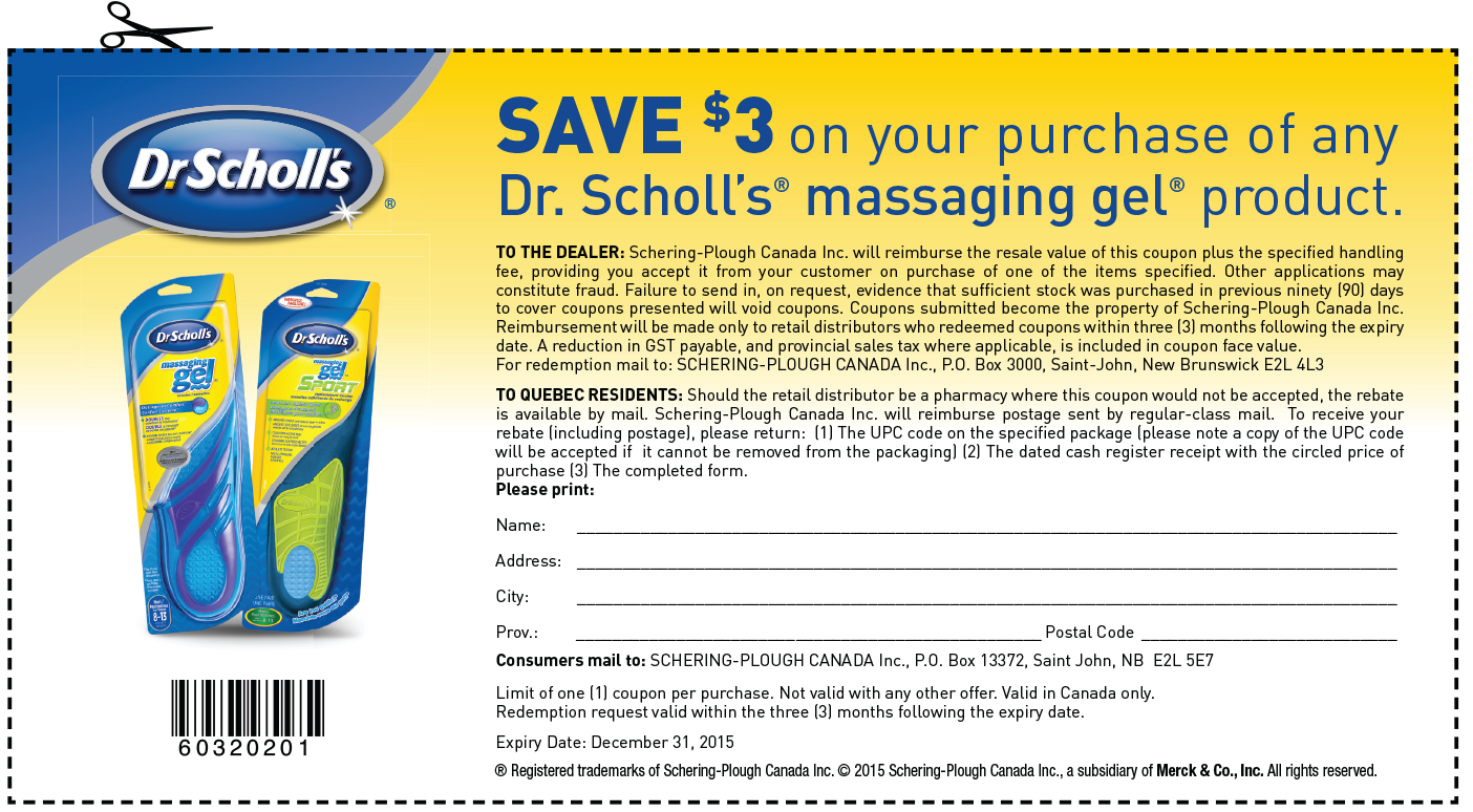 dr scholl's coupons 2015 