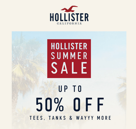 Hollister Canada Summer Sale: Get Up To 50% Off Tees, Tanks + Mix ...