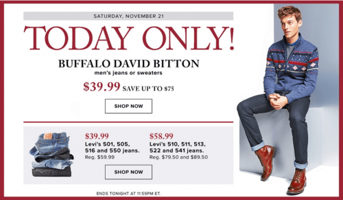 hudson bay levis sale