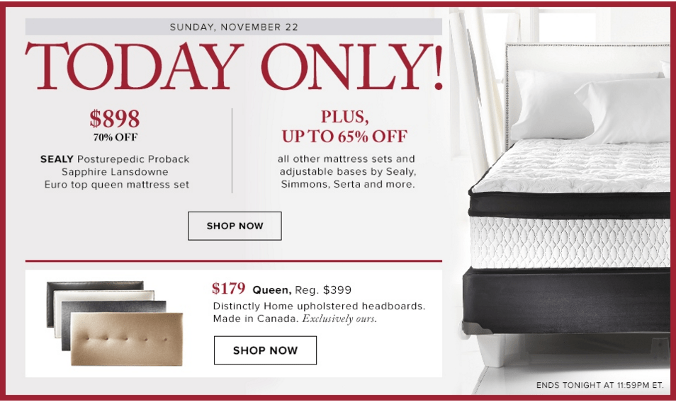 hudson bay mattress sale