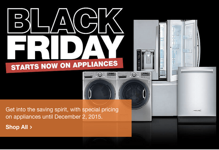 Home Depot Canada Black Friday 2015 Sneak Peek Deals on Appliances + Today Only Save on Storage ...