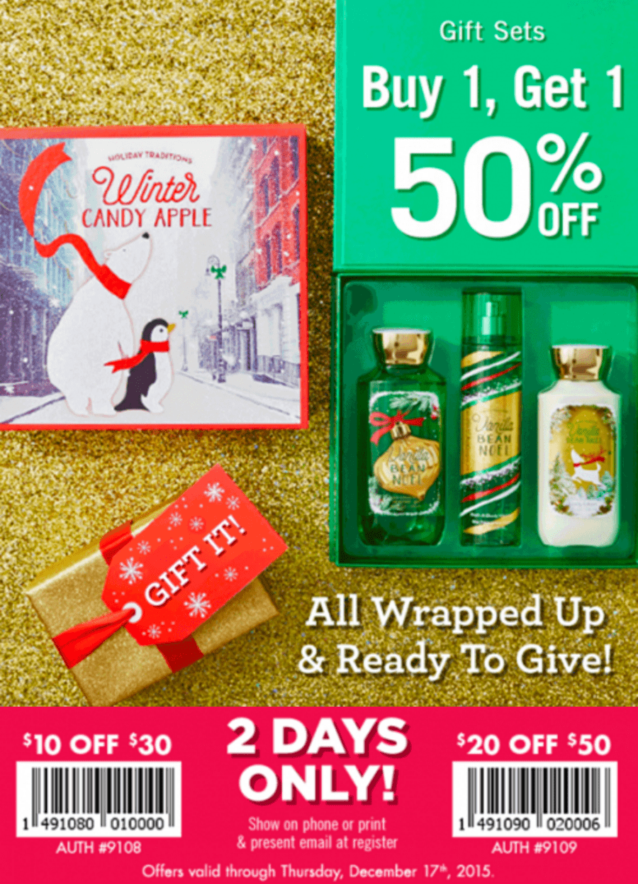 Bath Body Works Canada Christmas Coupons And Deals Get 10 Off 30 