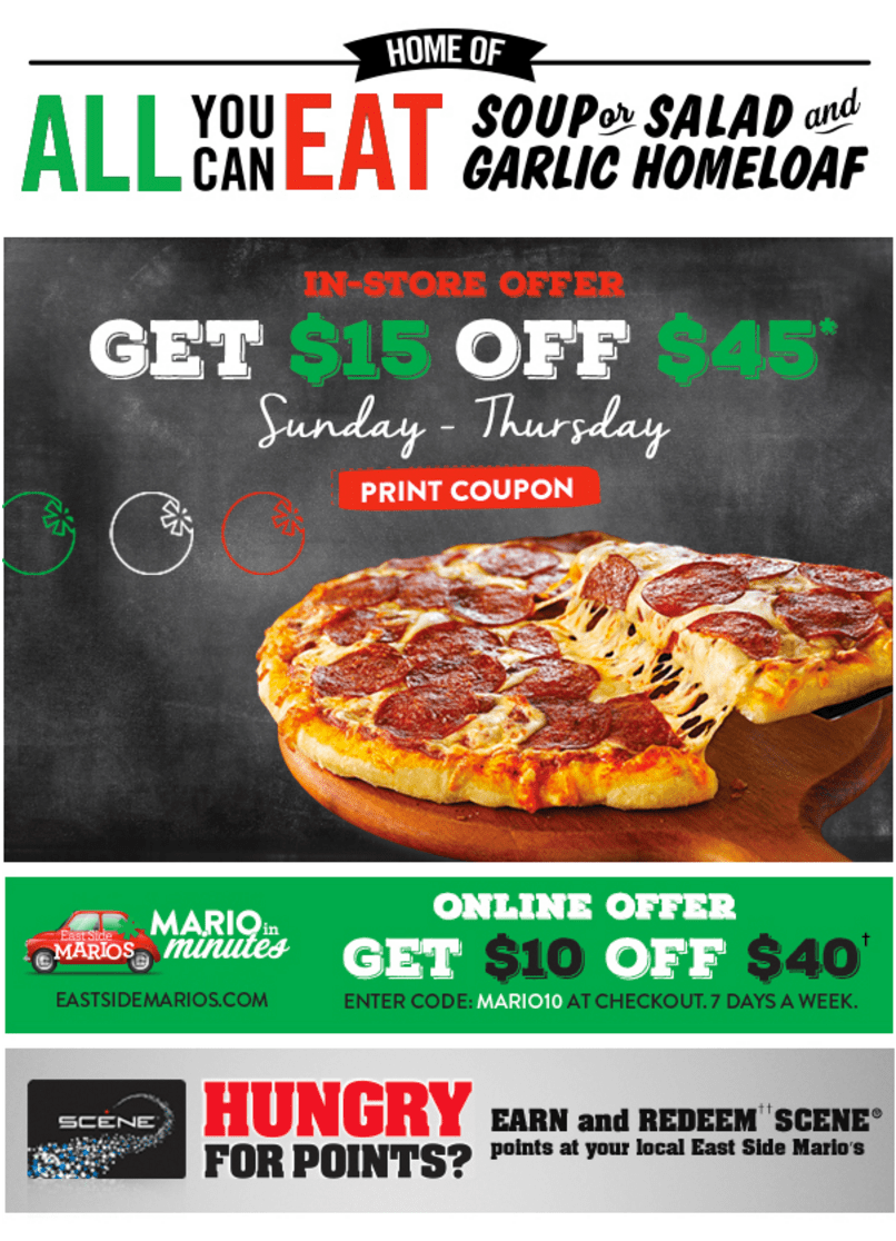 Marios coupons