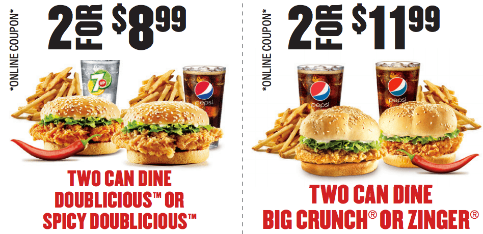 KFC Canada New Coupons: 2 Can Dine For $8.99 & More ...