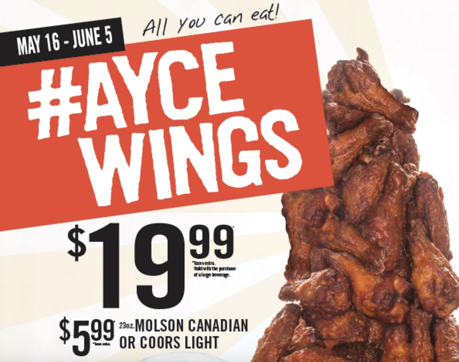 St. Louis Bar & Grill Canada Wings Promotions: All You Can Eat Wings for $19.99 | Canadian ...