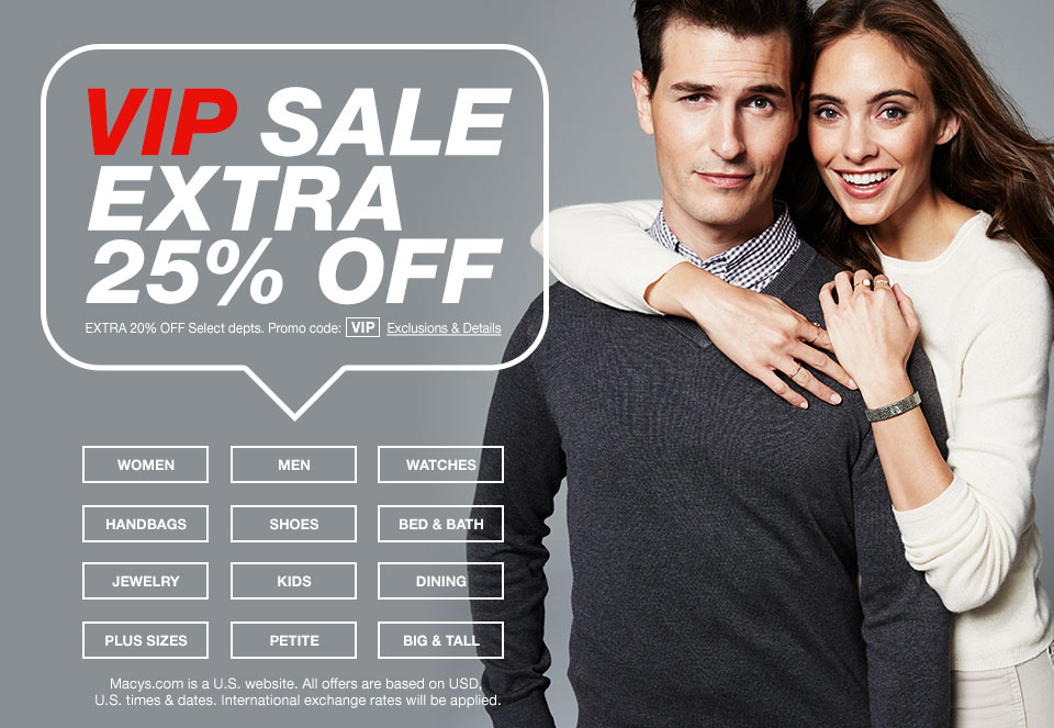 Macy’s Canada VIP Sale: Save an Extra 25% Off Using Promo Code! | Canadian Freebies, Coupons ...