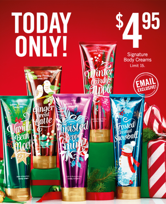 Bath & Body Works Canada Pre Black Friday Coupons: $4.95 for Signature